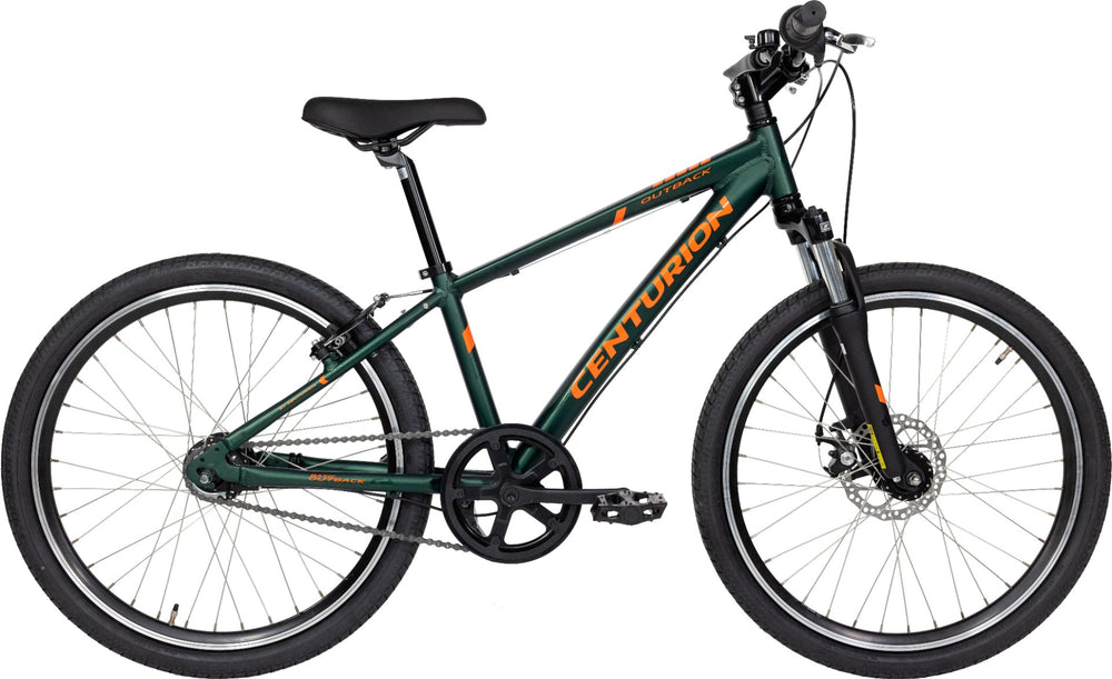 Billede af Centurion Basic Outback drengecykel med 20" hjul i mat grøn farve.