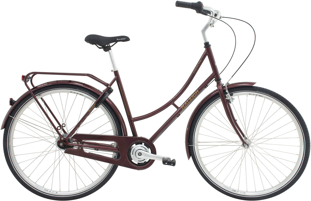 Raleigh Darlington Dame 7 Gear Blank Mørk Bordeaux - 2027