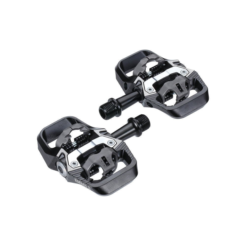 BBB TrailMount MTB pedalsæt 9/16. Åbent design sikre at mudder & sten ikke sætter sig fast. Justerbar spænding, vægt: 360 g m.m.