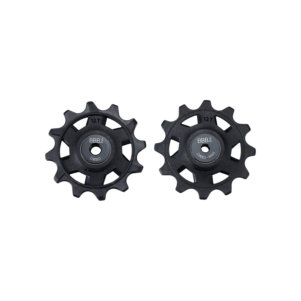 Kædeførerhjul BBB RollerBoys (sort) 12T+12T. Passer b.la. til SRAM XPLR og mange andre 12-speed gearsystemer. BDP-10X