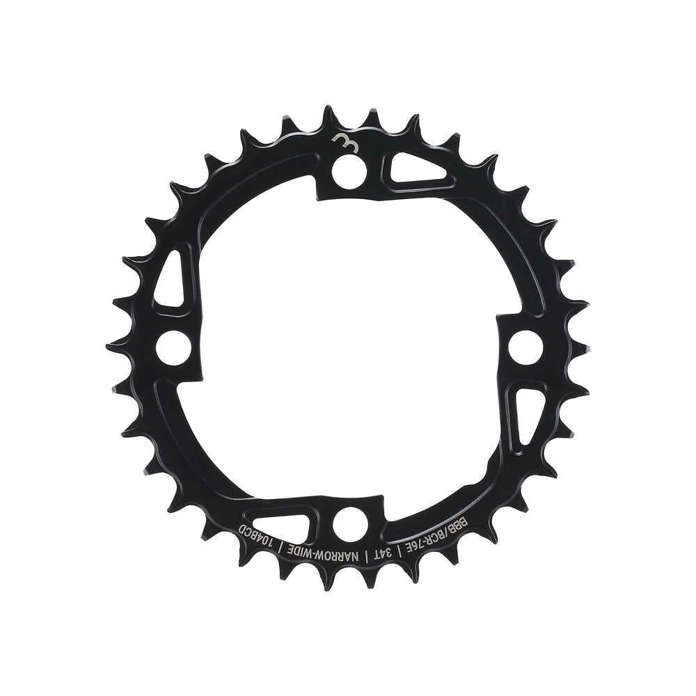 Klinge BBB E-bikeGear NarrowWide (sort). 34T Ø104 hærdet stål,1-12 speed BCR-76E