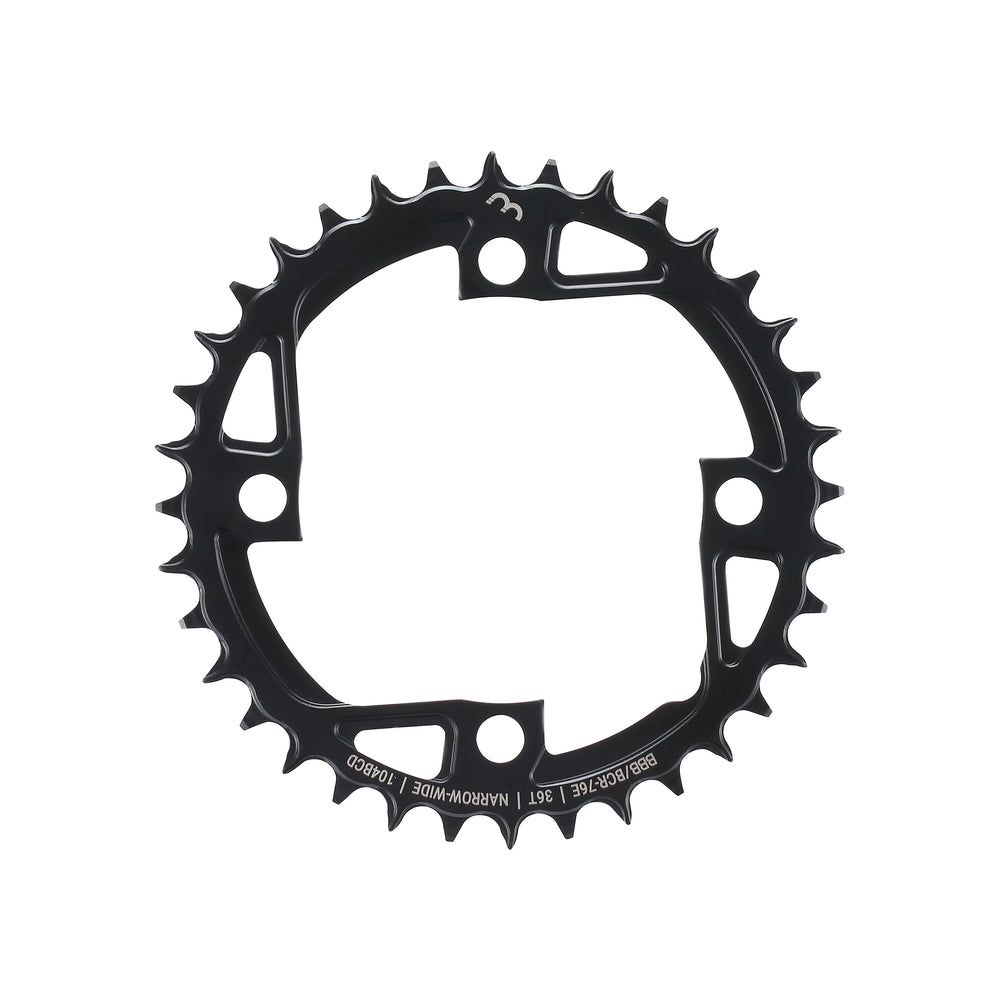 Klinge BBB E-bikeGear NarrowWide (sort). 36T Ø104 hærdet stål,1-12 speed BCR-76E