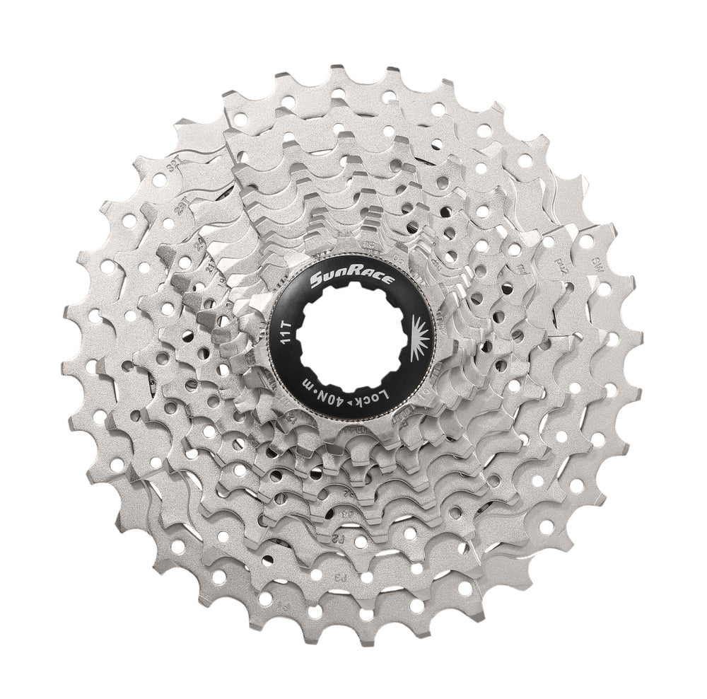 SunRace kassette road 11sp 11-32T stål spider metallic