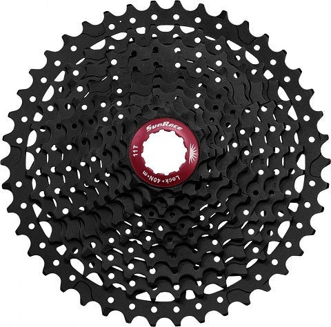 SunRace kassette road 12sp 11-34T alu spider sort krom
