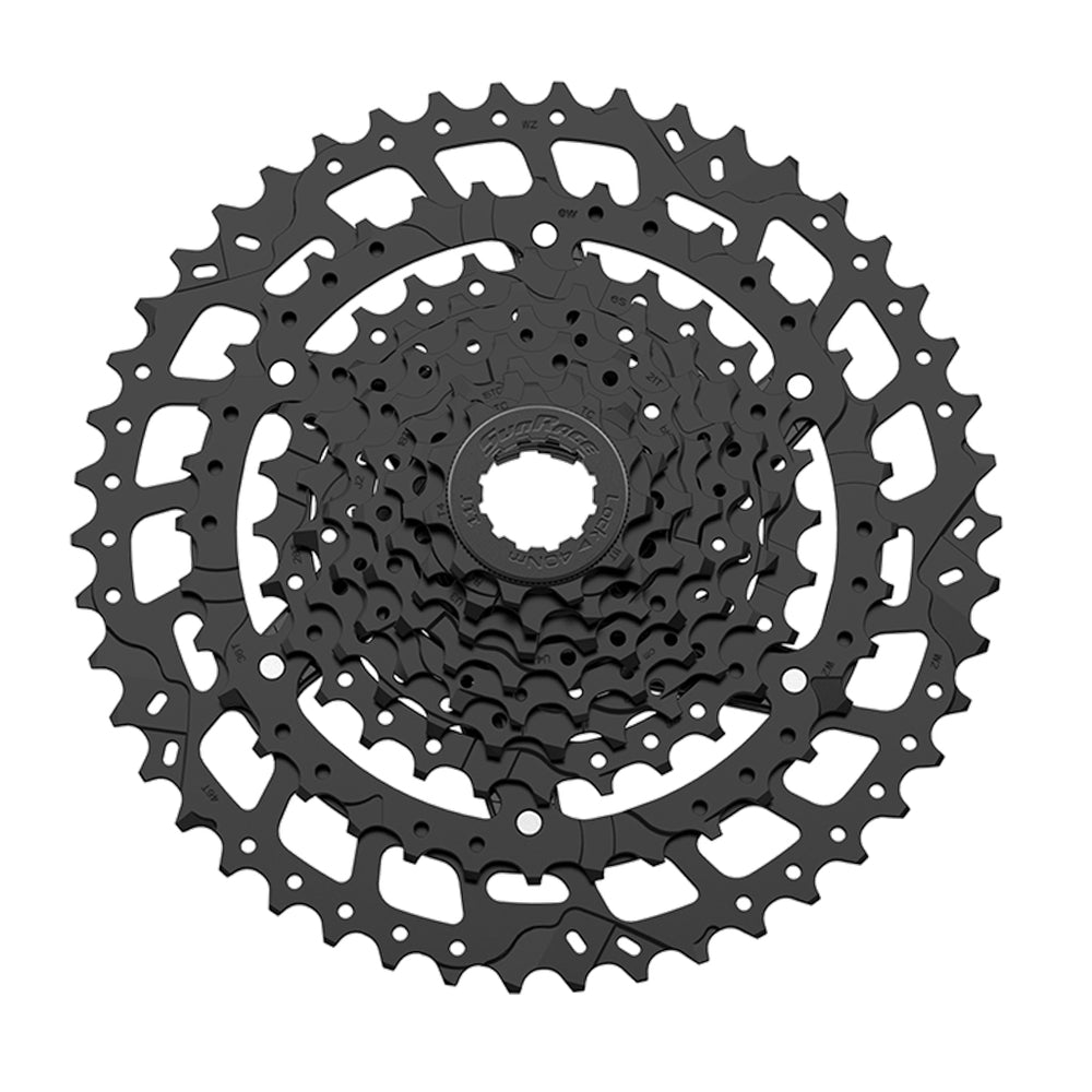 SunRace kassette 9sp 11-42T U-Serie sort Cues/Linkglide kompatible