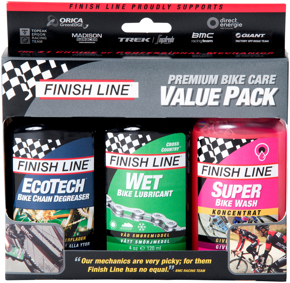 Finish Line Value Pack Premium Bike Care indh. 120ml EcoTech/Wet/Bikewash