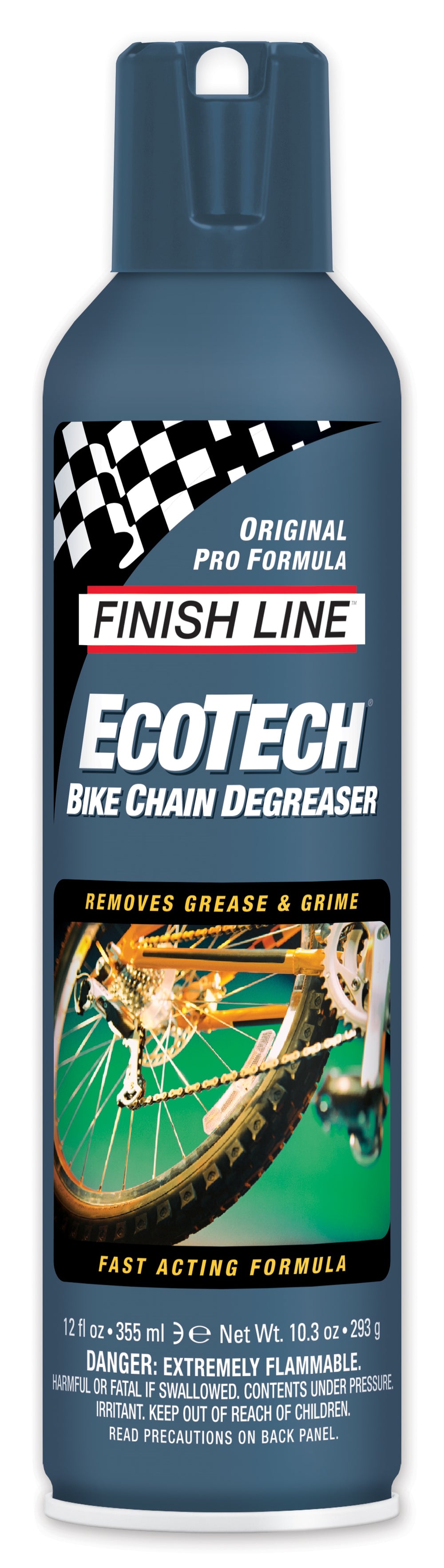 Finish Line EcoTech Bike Degreaser 355ml (12oz) aerosol blå