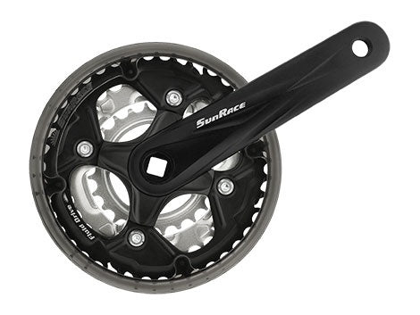 SunRace kranksæt MTB 42/34/24T 152mm m. disc 24in sort