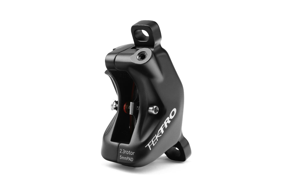 Tektro Auriga 4-stemplet bremsekaliber Løs kaliber (højre) til cargocykler. Levers inkl. bremseklodser og 2 x olive & 2 x bremsestuds.