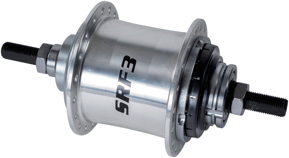 Sturmey Archer bagnav 3-gear SRF3 Friløb 36H Alu Incl udstyr u/gearhjul og skift