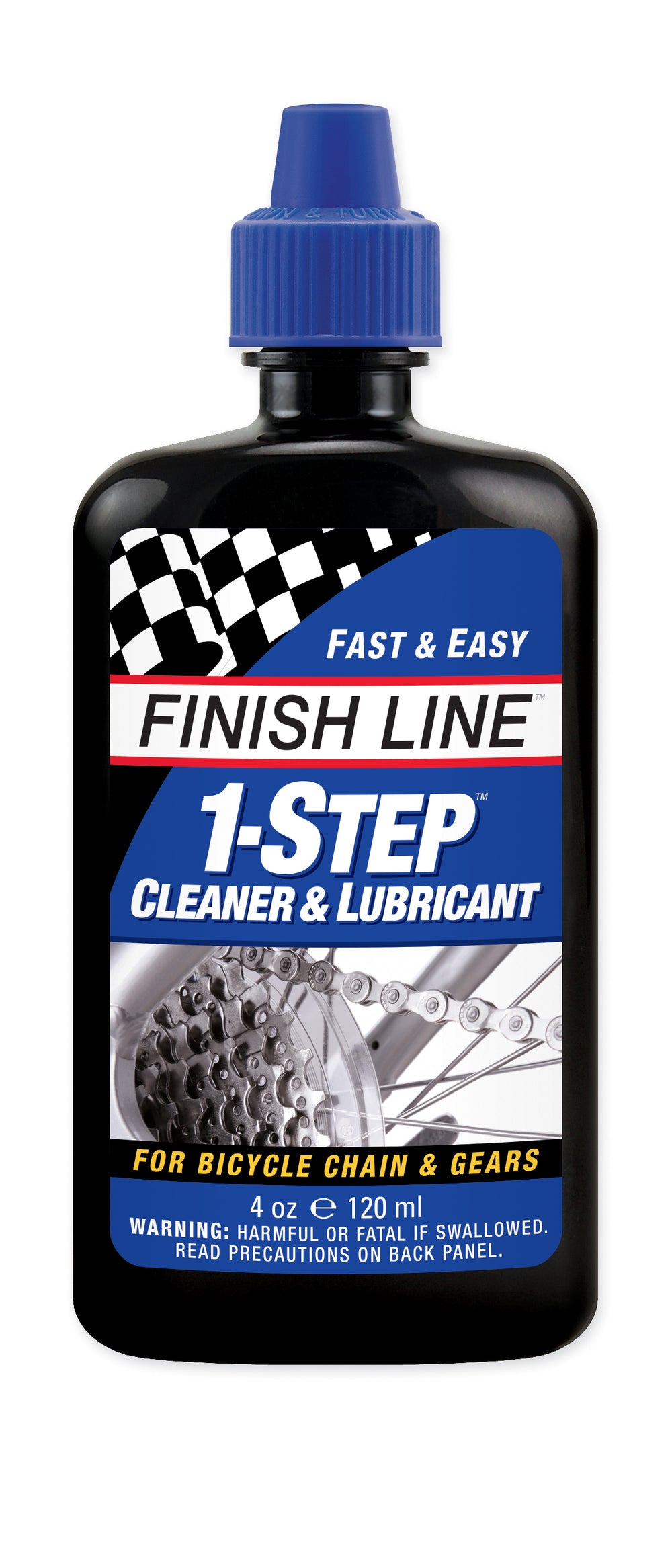 Finish Line 1-Step Cleaner & Lubricant olie 120ml (4oz) flaske blå