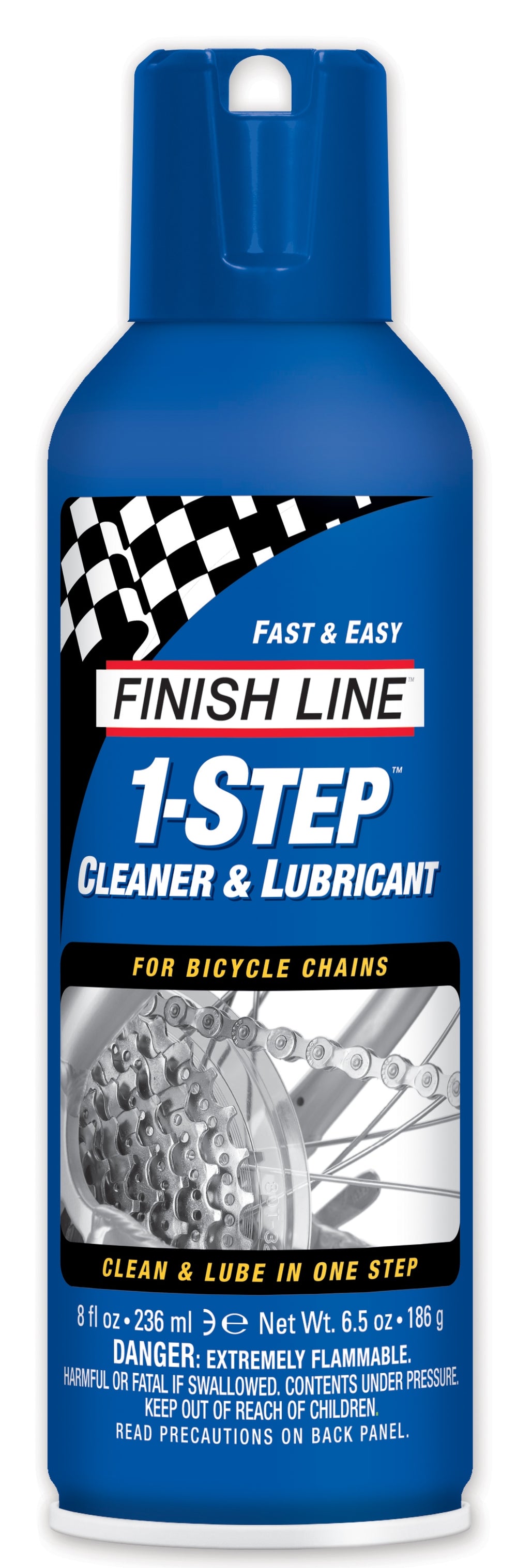 Finish Line 1-Step Cleaner & Lubricant olie 240ml (8oz) aerosol blå