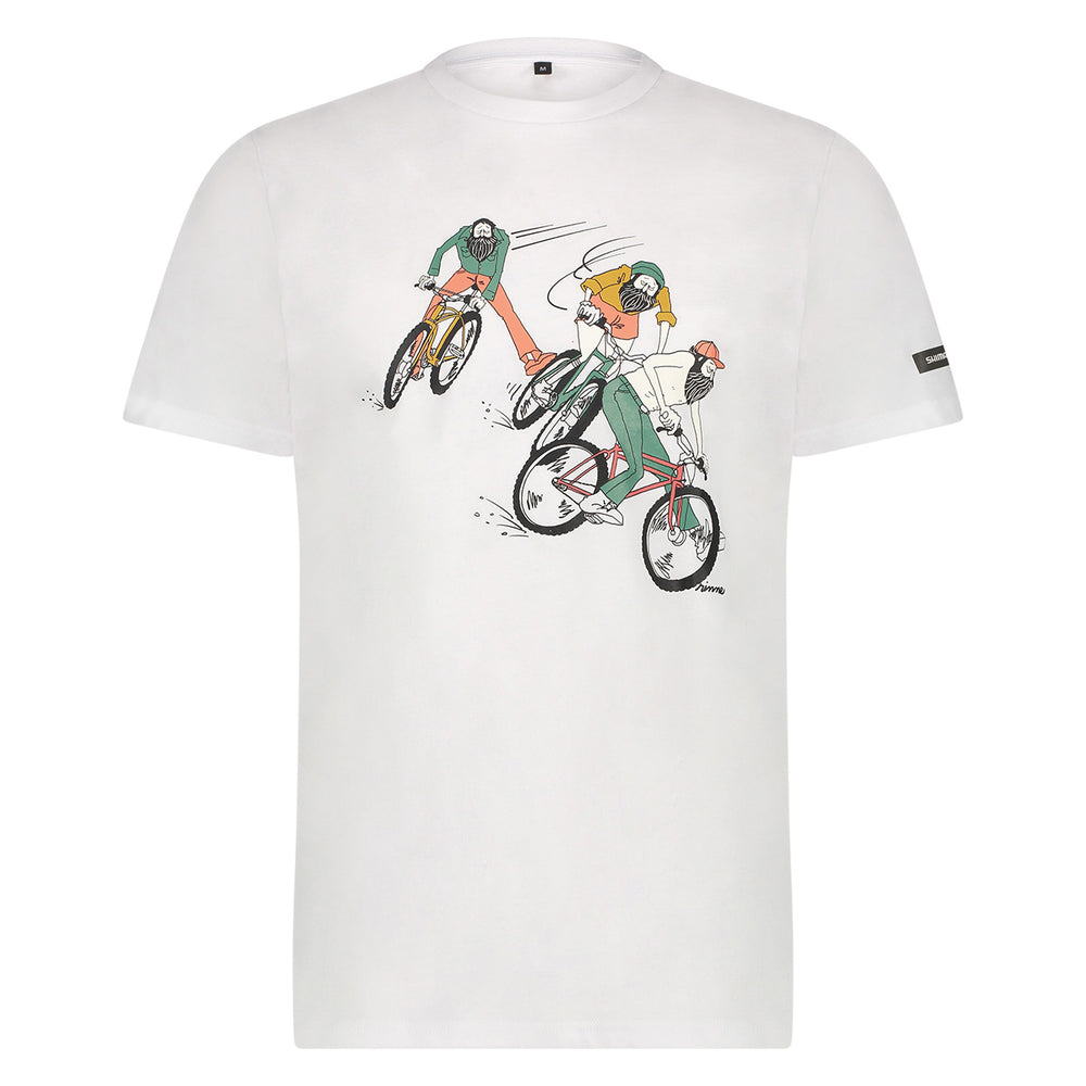 SHIMANO SENTIERO LTD T-SHIRT White/Gray, Klunkerz XL