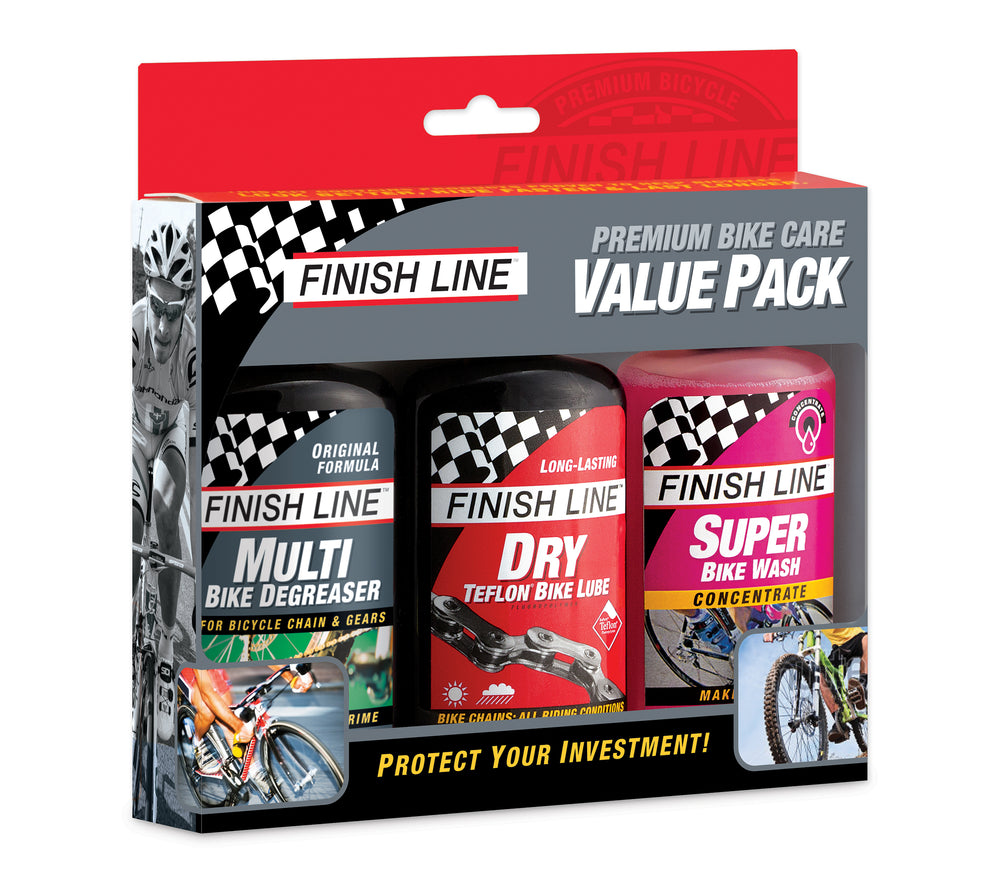 Finish Line Value Pack Premium Bike Care indh. 120ml EcoTech/Dry/Bikewash kon.