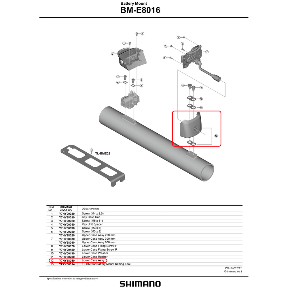 Lower Case Assy BM-E8016