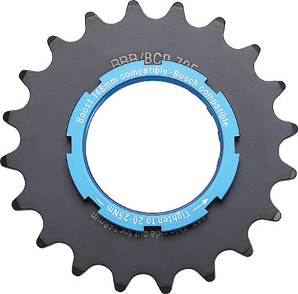 Gearhjul BBB E-bike 20t Bosch Hærdet stål Sort 3/32" 2,5mm BCR-70E inkl.låsering