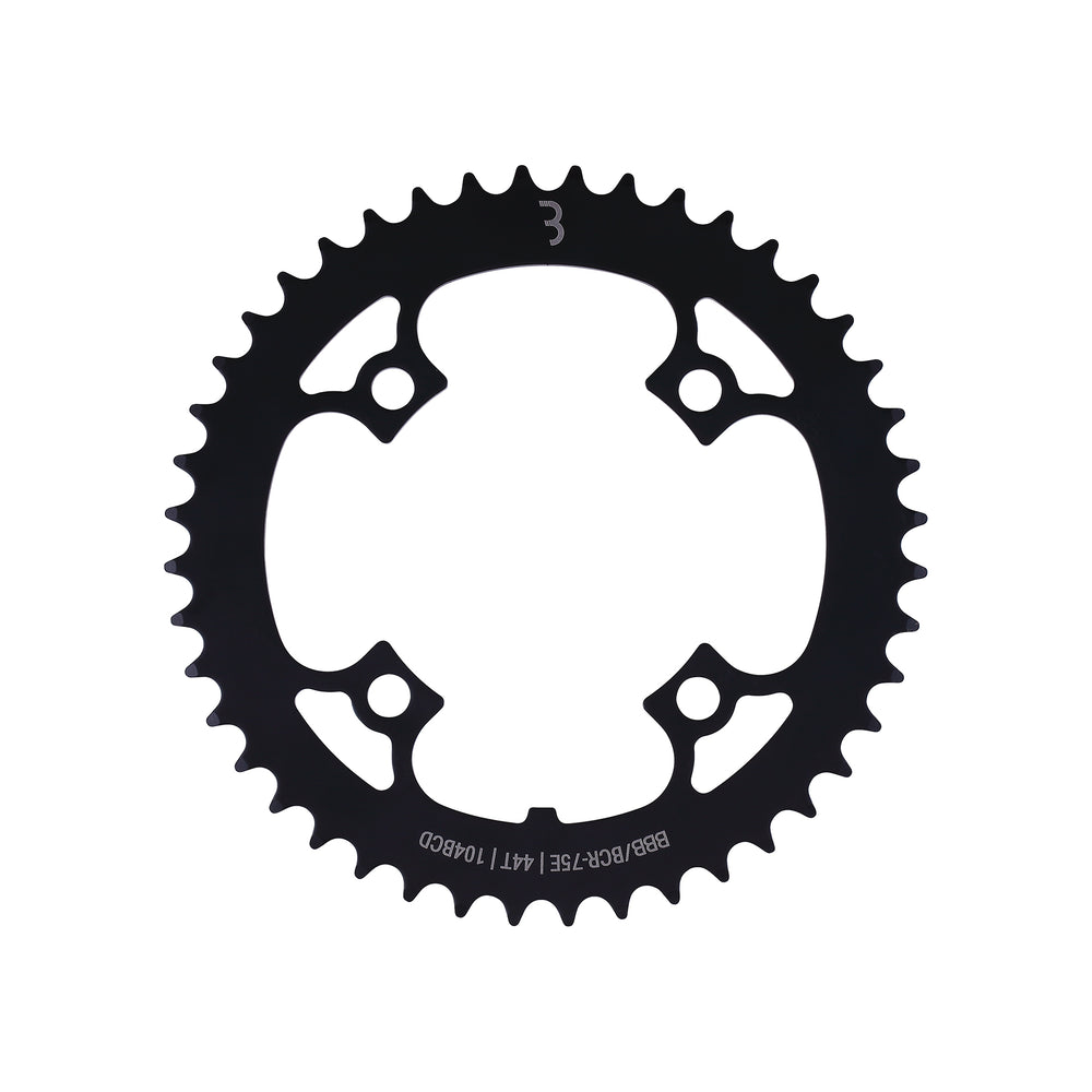 Klinge BBB E-bikeGear (sort). 44T Ø104 stål,1-12 speed BCR-75E