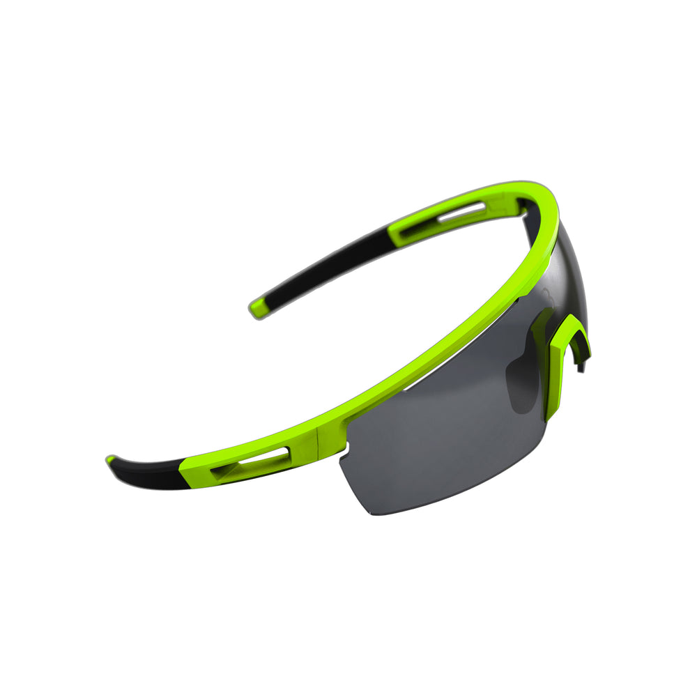 Solbrille BBB Avenger Neon gul stel røg+klar+gul linse BSG-57 MLC 9 lags linse, grilamid stel