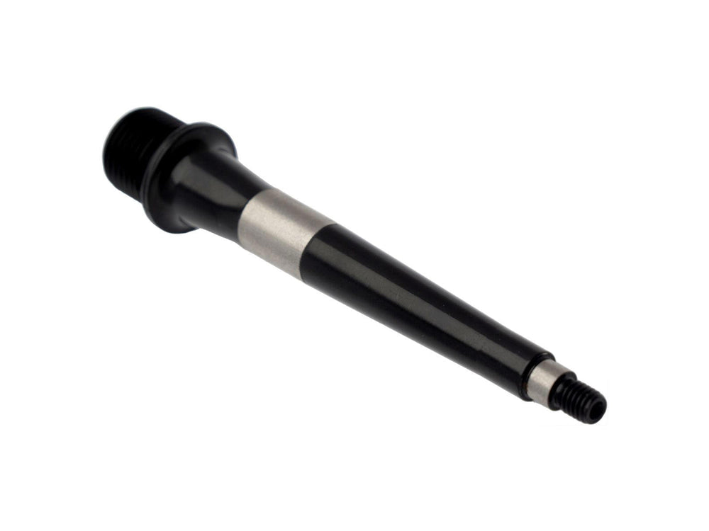 Crankbrothers Spindle til venstre, en komponent til cykelpedaler, der viser detaljerne i design og finish.
