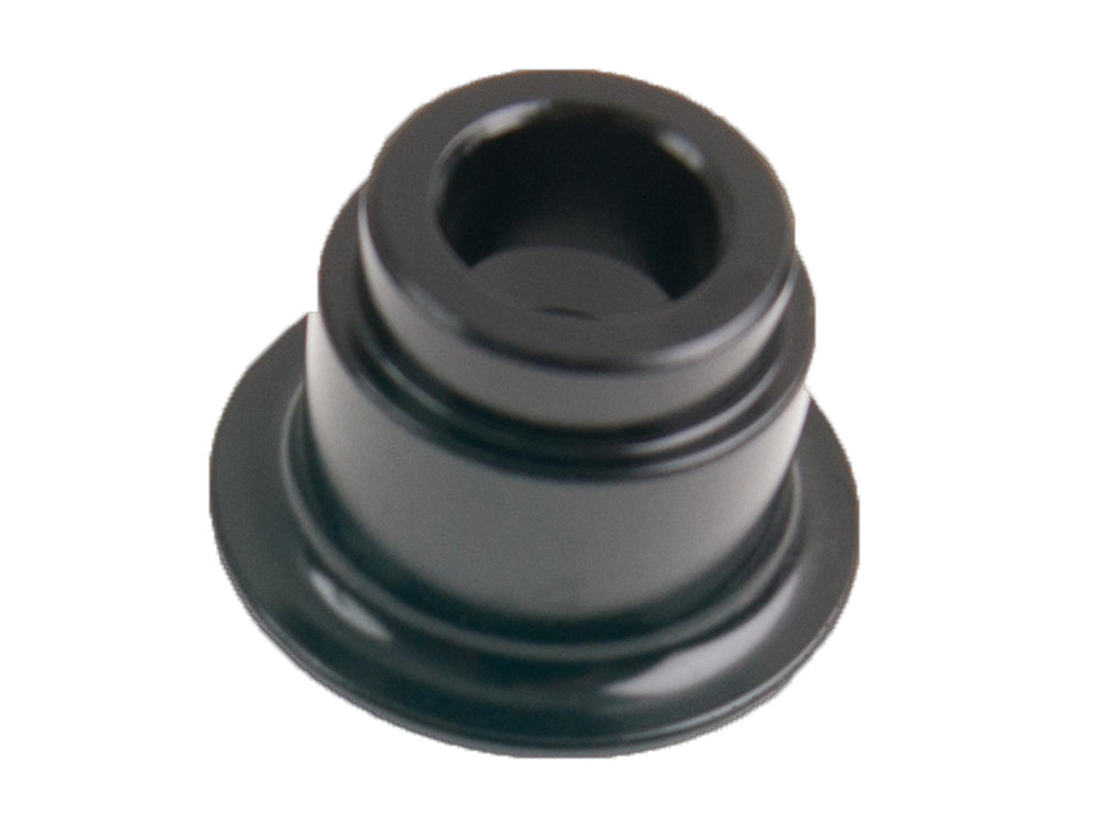 Crankbrothers End cap til cykelpedaler, sort farve, vist fra siden med logo og detaljer.