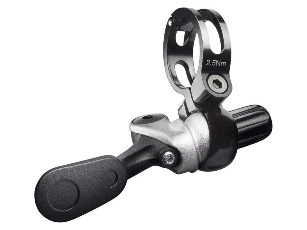 Fjernbetjening fra Crankbrothers til justering af sadelhøjde på cykler.