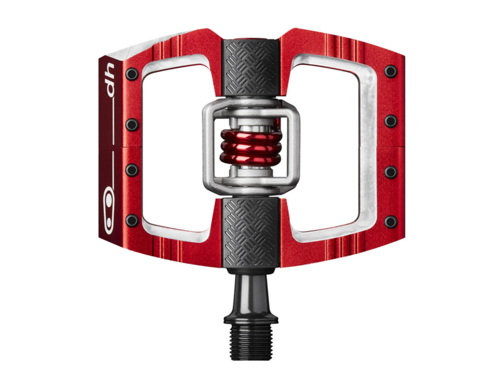 Crankbrothers Mallet DH pedaler i sort, designet til downhill cykling med robust konstruktion og stort platformareal for optimal greb og kontrol.