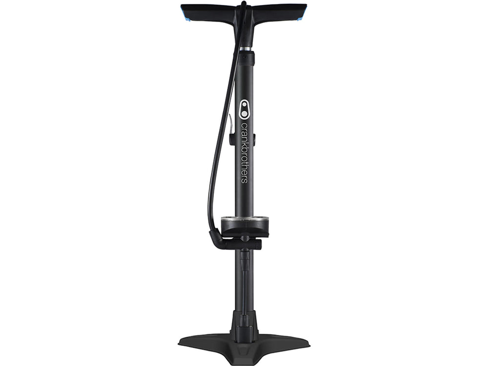 Billede af Crankbrothers Gem med analog måler, en kompakt cykelpumpe designet til nem og præcis oppumpning af dæk.