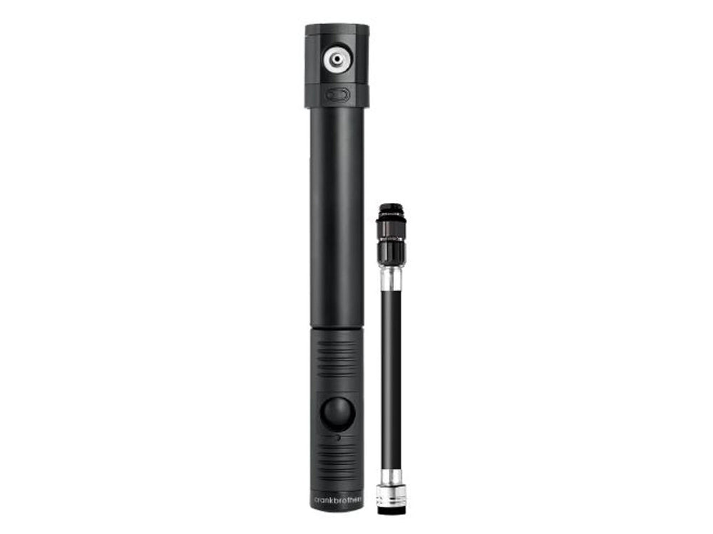 Billede af Crankbrothers Klic HV, en kompressor til cykler med en slank, ergonomisk design og integreret slange til nem oppumpning.