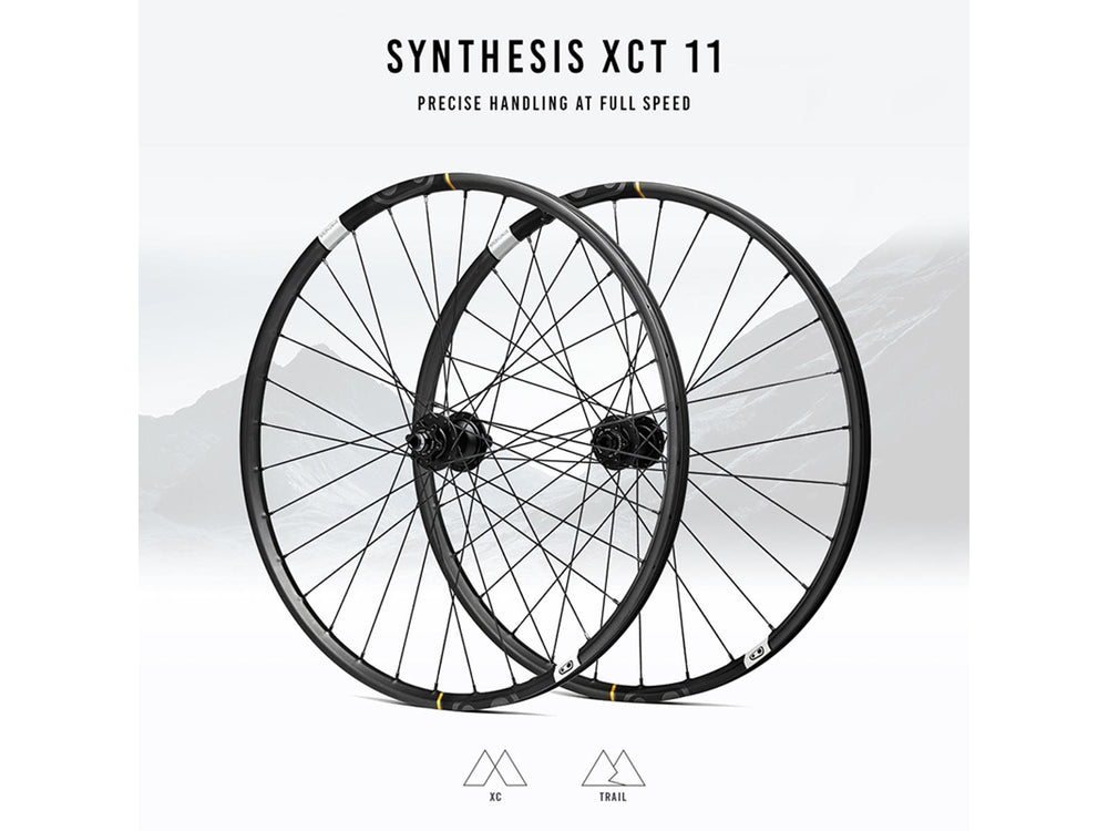 Billede af Crankbrothers Synthesis XCT11 cykelhjul, designet til mountainbikes, med letvægts aluminium konstruktion og slankt, aerodynamisk design.