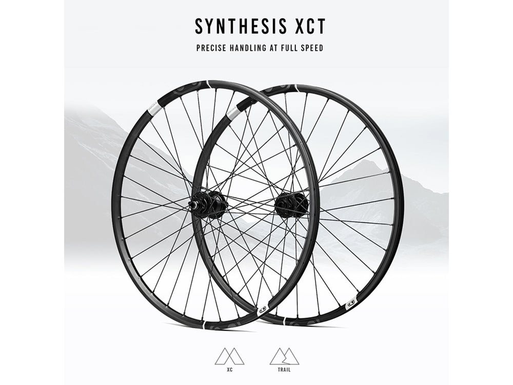 Billede af Crankbrothers Synthesis XCT cykelhjul, der viser et moderne design med letvægts konstruktion, ideel til mountainbike- og terrænbrug.