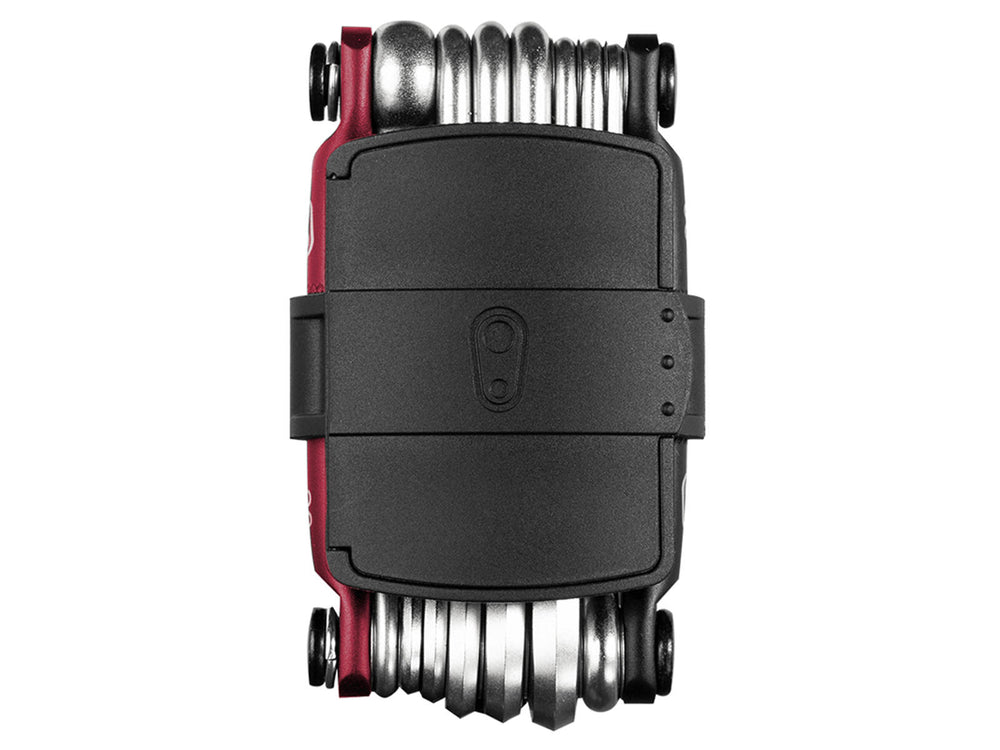 Billede af Crankbrothers M20 multi-tool, der viser det kompakte design med flere værktøjer til cykelreparation, perfekt til cyklister på farten.