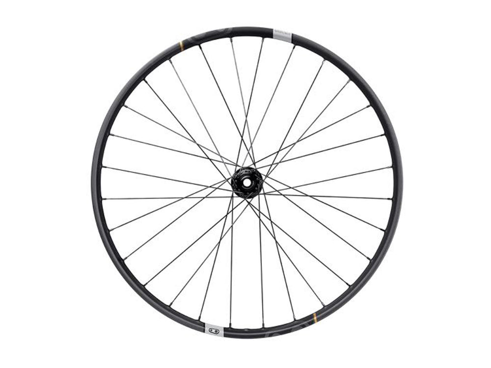 Billede af Crankbrothers Synthesis E11 cykelhjul, der viser et robust design med et sort og sølvfarvet finish, ideelt til mountainbiking og off-road kørsel.
