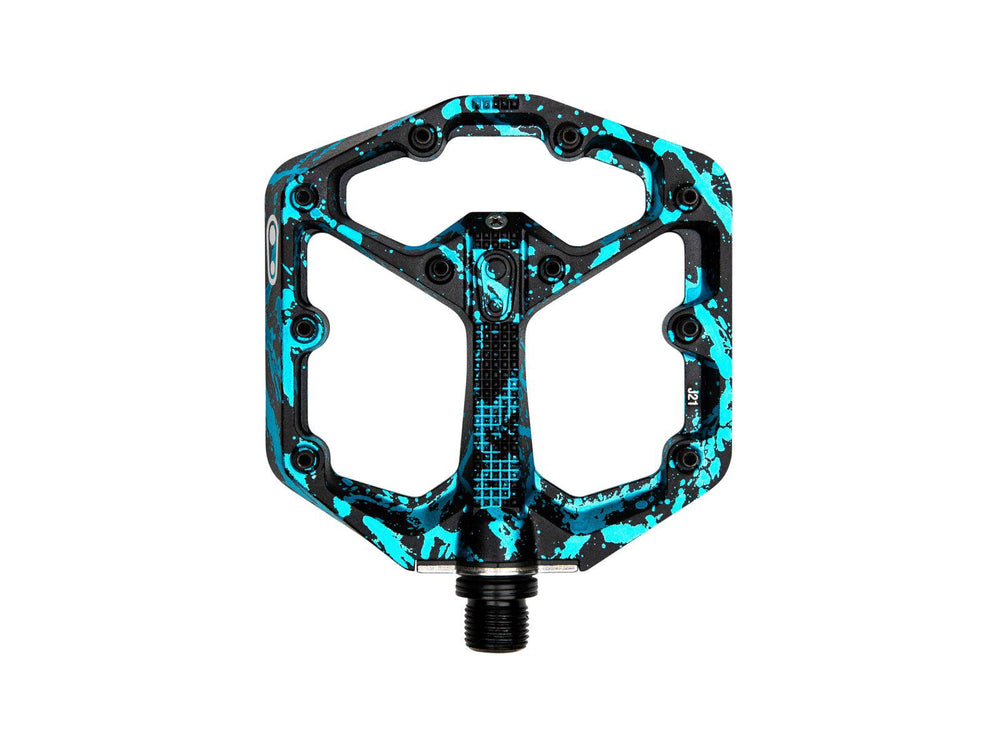 Billede af Crankbrothers Stamp 7 Small cykelsko i sort med gule detaljer, designet til mountainbiking og cykelsport.
