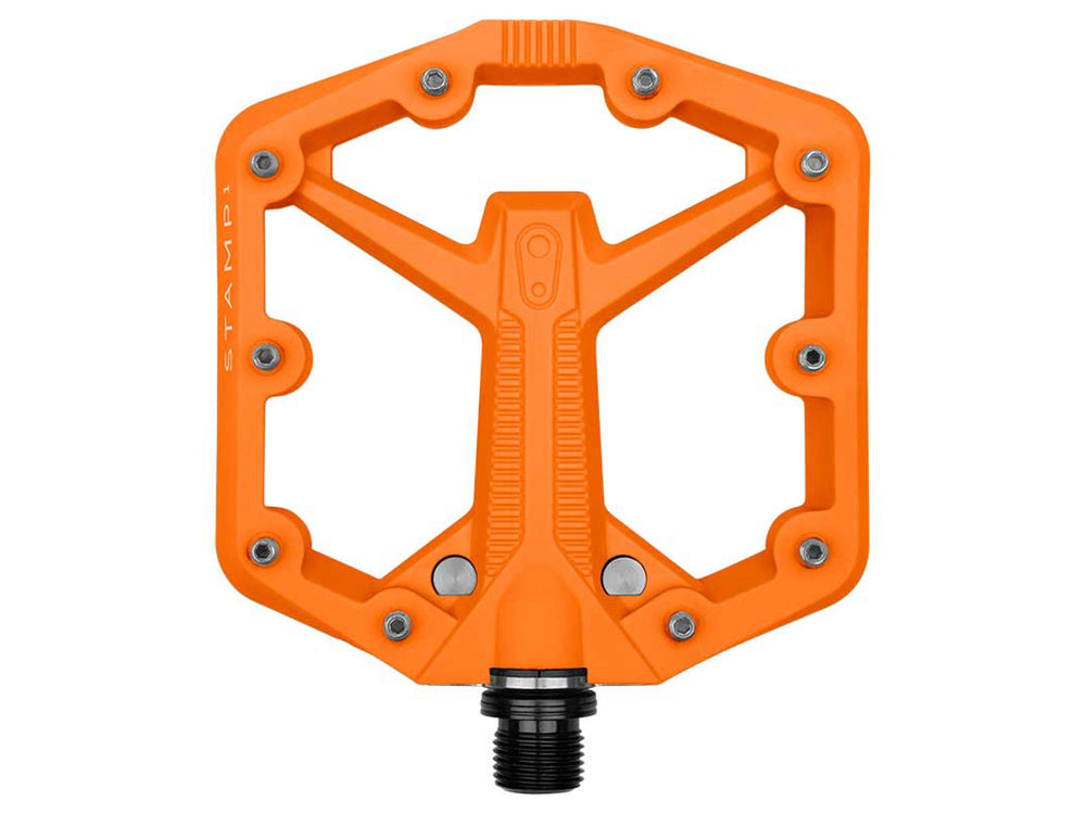 Billede af Crankbrothers Stamp 1 Small Gen. 2 pedaler i sort, designet til at forbedre cyklingens greb og kontrol.