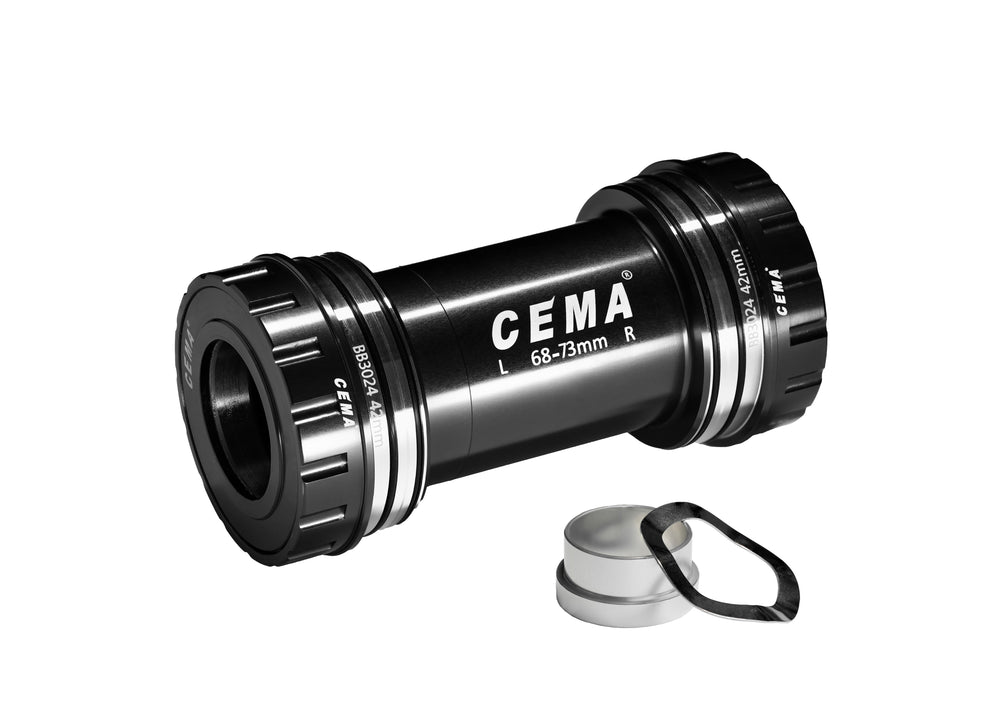 Cema Krankboks BB30, Ø24-22 spindel Sram GXP. Interlock, Diameter 42 mm. Lejer i ruatfrit stål. Rammebredde: 68 & 73 mm.