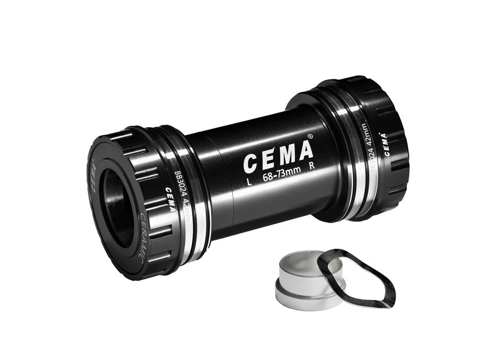 Cema Krankboks BB30, Ø24-22 spindel Sram GXP. Interlock, Diameter 42 mm. keramiske lejer. Rammebredde: 68 & 73 mm.