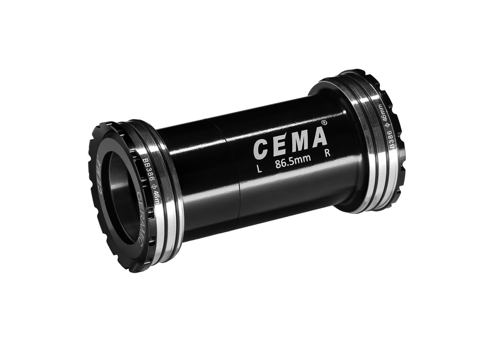 Cema Krankboks BB386, Ø28,99 spindel Sram DUB. Diameter 46 mm. Keramiske lejer. Rammebredde: 86,5 mm.