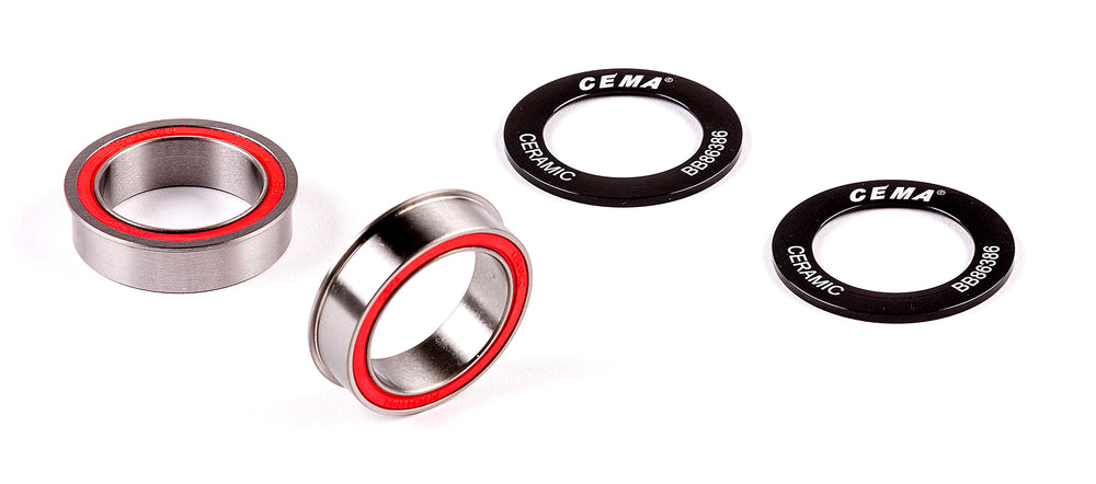 Cema Lejesæt BB86-BB92 Ø30 spindel Shimano, FSA, ROTOR, Diameter 41mm. keramiske lejer, 86,5/92mm.