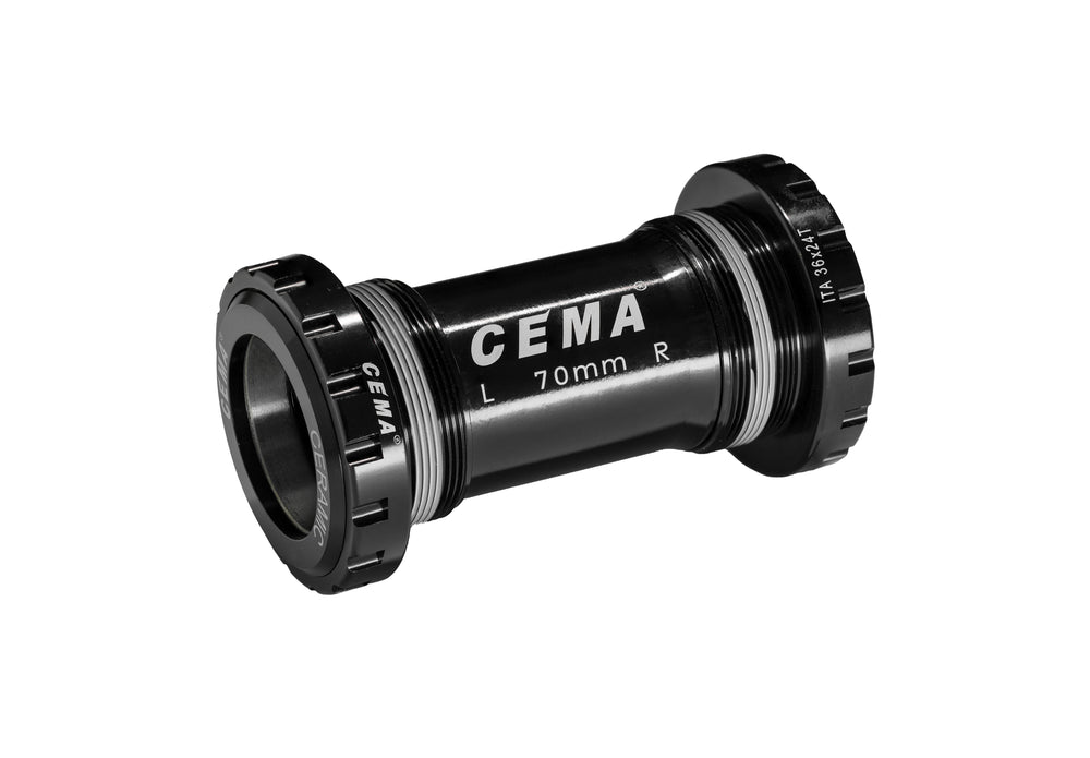Cema Krankboks ITA Ø30-28 spindel. Praxis. Udv. skåle, 36x24T Keramiske lejer. Rammebredde: 70 mm.