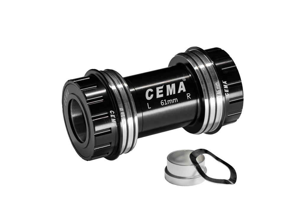 Cema Krankboks OSBB Ø24-22 spindel. Sram GXP. Diameter 46 mm. Lejer i rustfrit stål. Rammebredde: 61 mm.