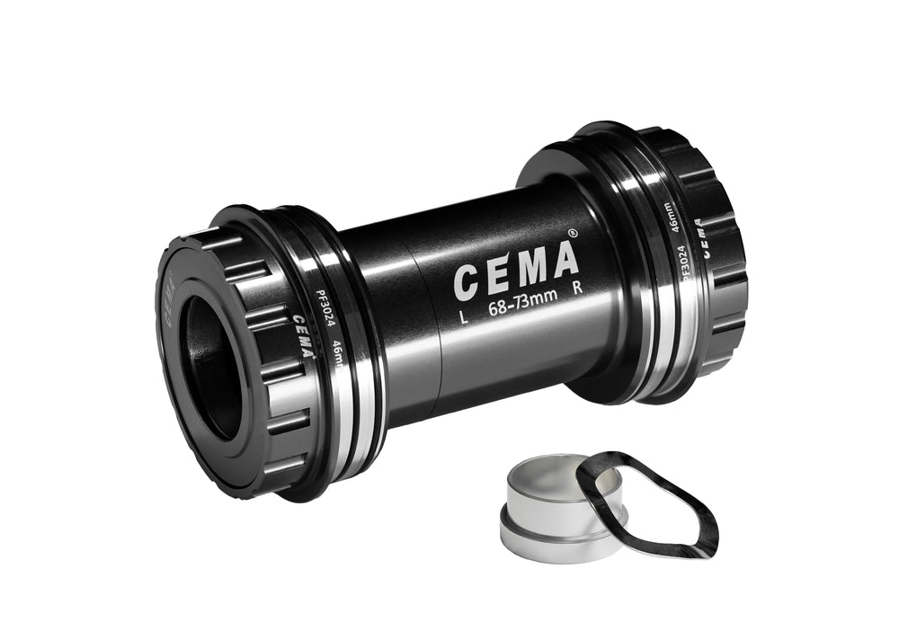Cema Krankboks Pressfit PF30 Ø24-22 spindel. Sram GXP. Diameter 46 mm. Lejer i rustfrit stål. Rammebredde: 68 & 73 mm.