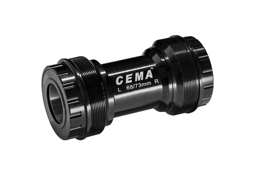 Cema Krankboks T47 Threaded Ø24 spindel. Shimano. Diameter T47, M47x1. lejer i rustfrit stål. Rammebredde: 68 & 73 mm.