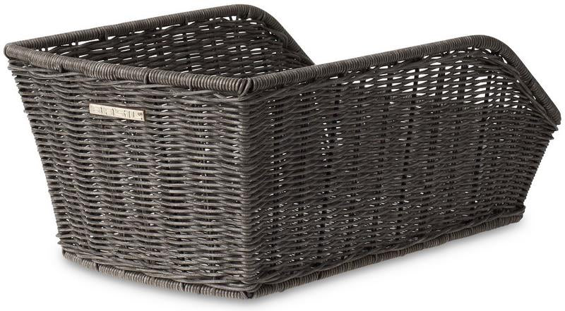 Grå rattan kurv BASIL CENTO med håndtag, ideel til opbevaring og indretning.