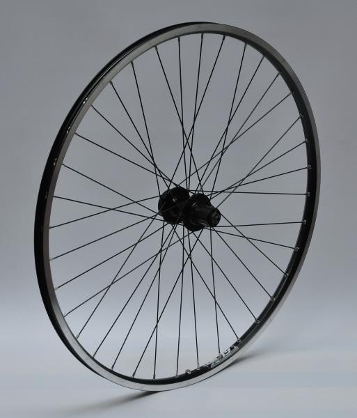 Baghjul 29" i sort farve, model Zac19, med QR-aksling og kassettekompatibilitet til 8/9/10 gear. Designet til disc-bremser, ideelt til cykling og mountainbiking.