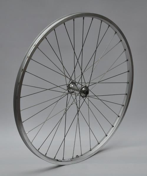 Forhjul 26x1,75 i sølvfarve, model Zac19, med QR (quick release) funktion.