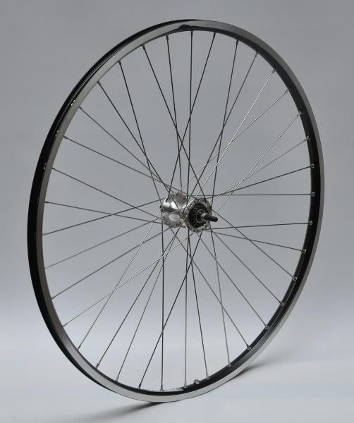 Forhjul 700C Nexus i sort med Zac 19 til rullebremse, ideelt til cykler med moderne bremseteknologi.