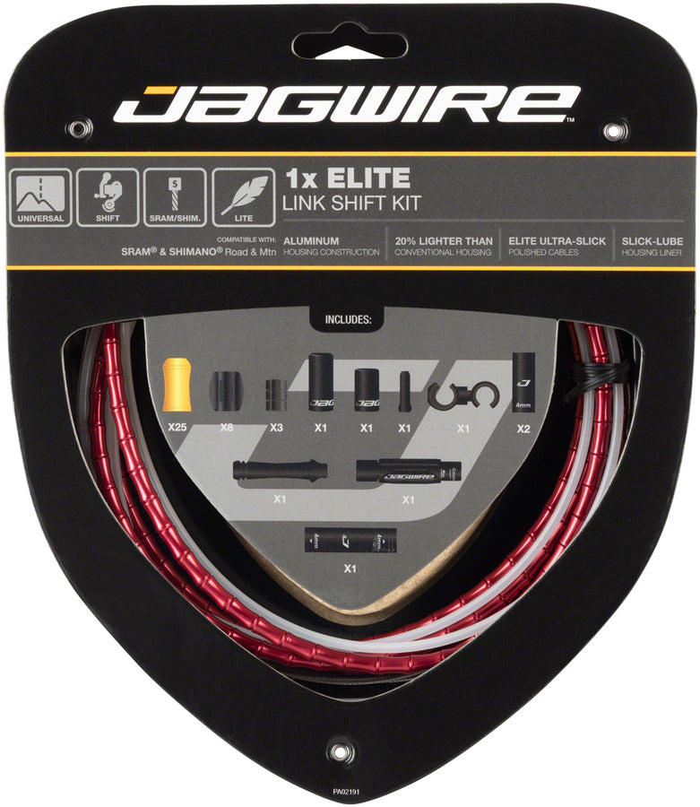 Jagwire 1x Elite Link gearkabelsæt 2300mm RoadMTB STS-EL wire rød