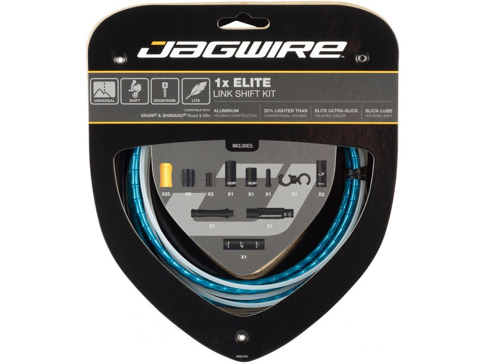 Jagwire gearkabelsæt 1x Elite Link shift kit blue RoadMTB STS-EL wire