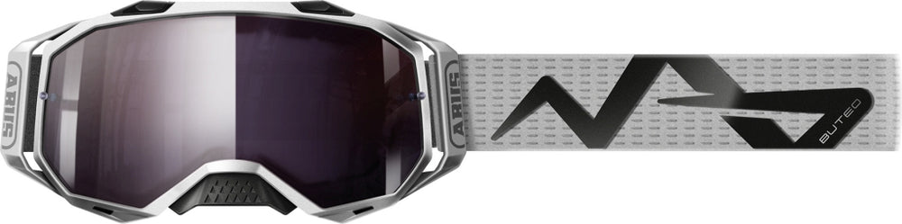 Buteo Goggles Polar White: Hvide cykelbriller med polariserede linser, ideelle til cykling i solrigt vejr.