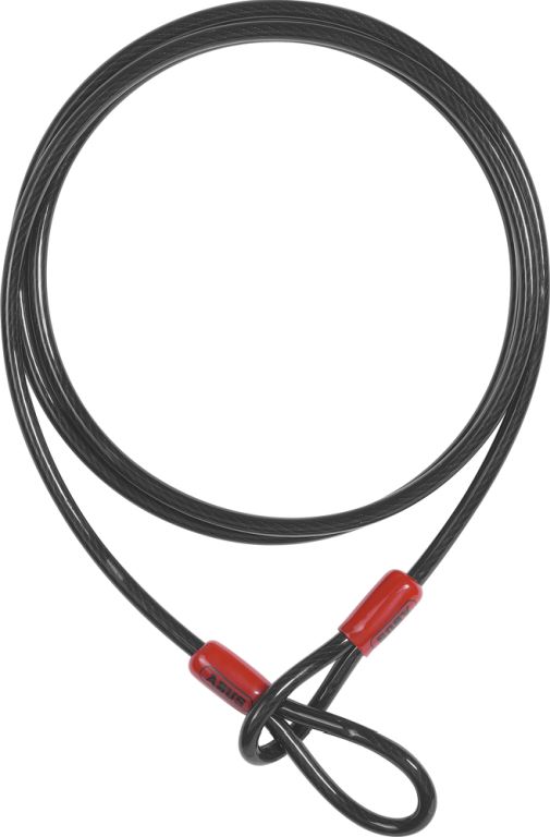 Wire Cobra 8 mm cykellås i sort med nøglelås, robust og fleksibel design til sikker opbevaring af cykler.